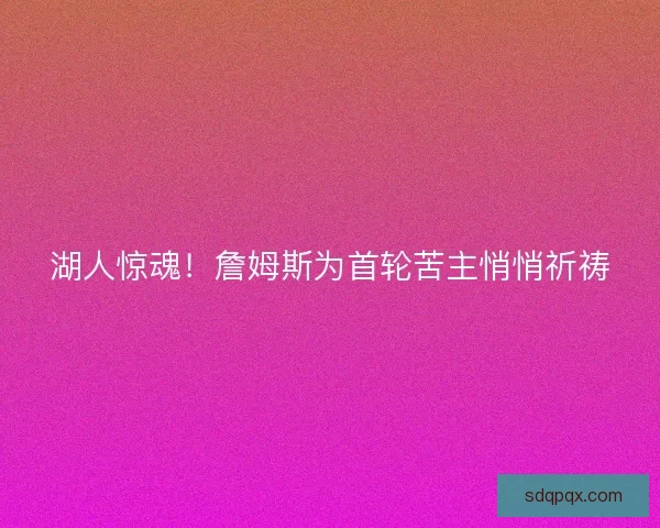 湖人惊魂！詹姆斯为首轮苦主悄悄祈祷