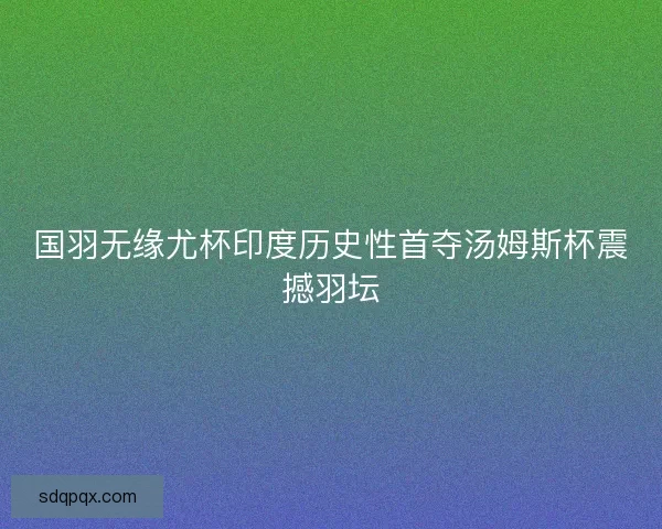 国羽无缘尤杯印度历史性首夺汤姆斯杯震撼羽坛 国羽无缘尤杯印度历史性首夺汤姆斯杯震撼羽坛